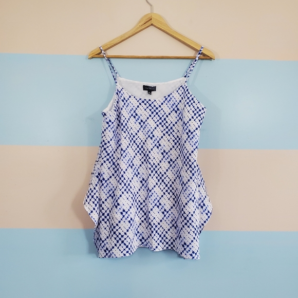The Limited Blue and White Spaghetti Strap Tank Top - Picture 4 of 6